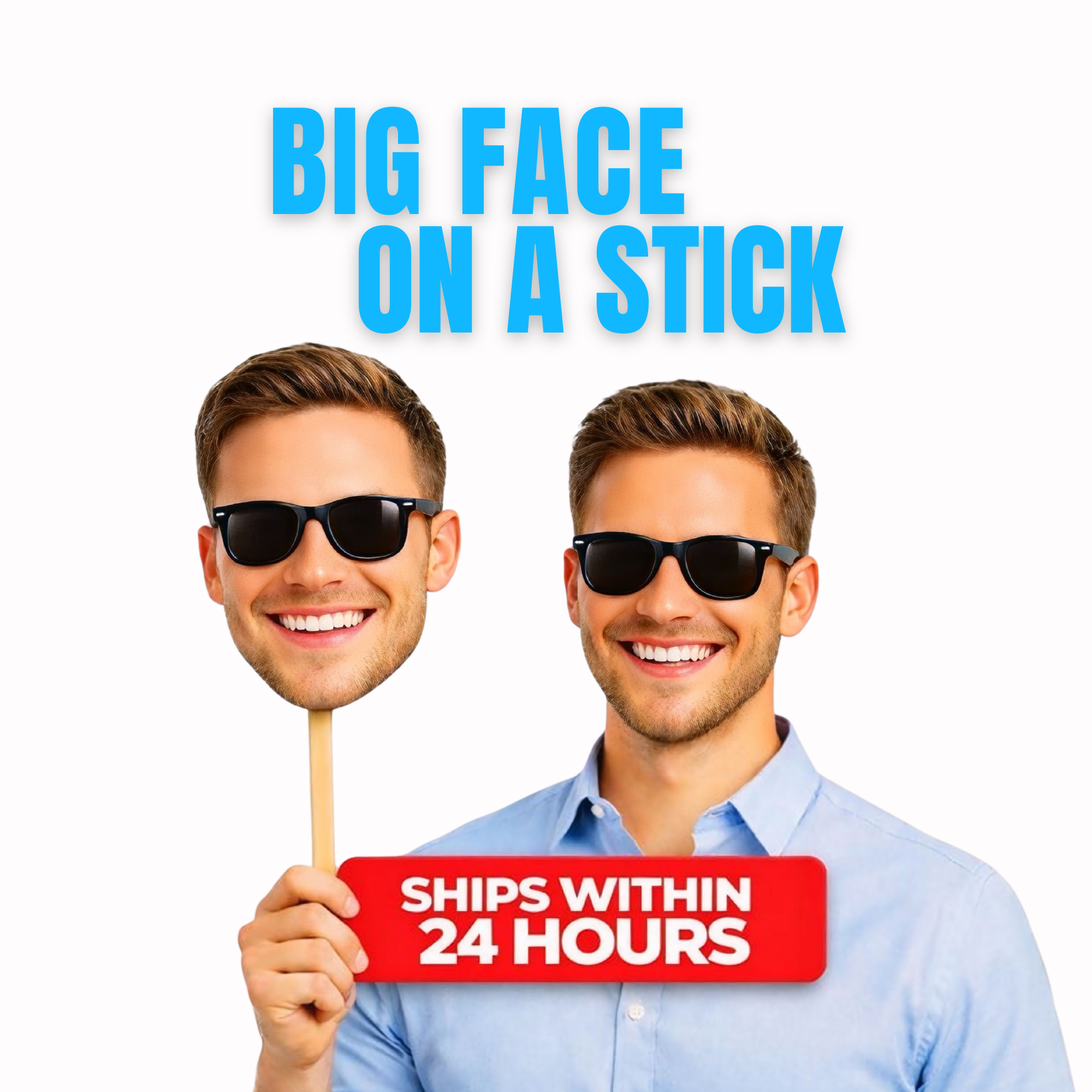 Face on A Stick Big Head Cutouts Big Head Graduation Face Bachelorette Party Sports Game Birthday Decorations Fat Head