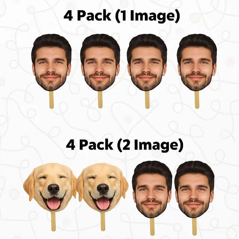 Face on A Stick Big Head Cutouts Big Head Graduation Face Bachelorette Party Sports Game Birthday Decorations Fat Head