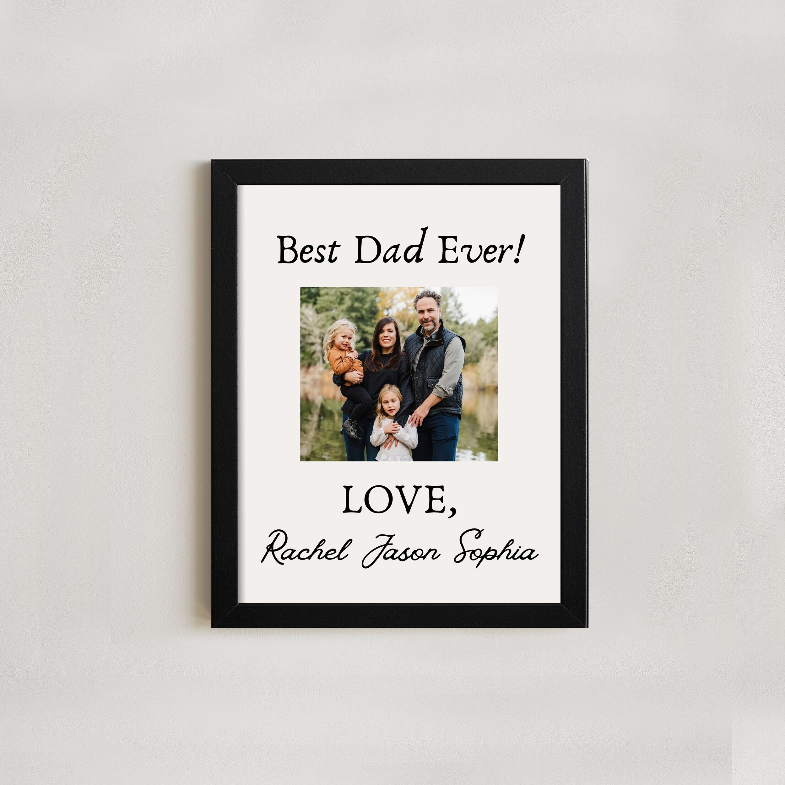 Fathers day gift - Fathers day gift from daughter-Best dad ever sign