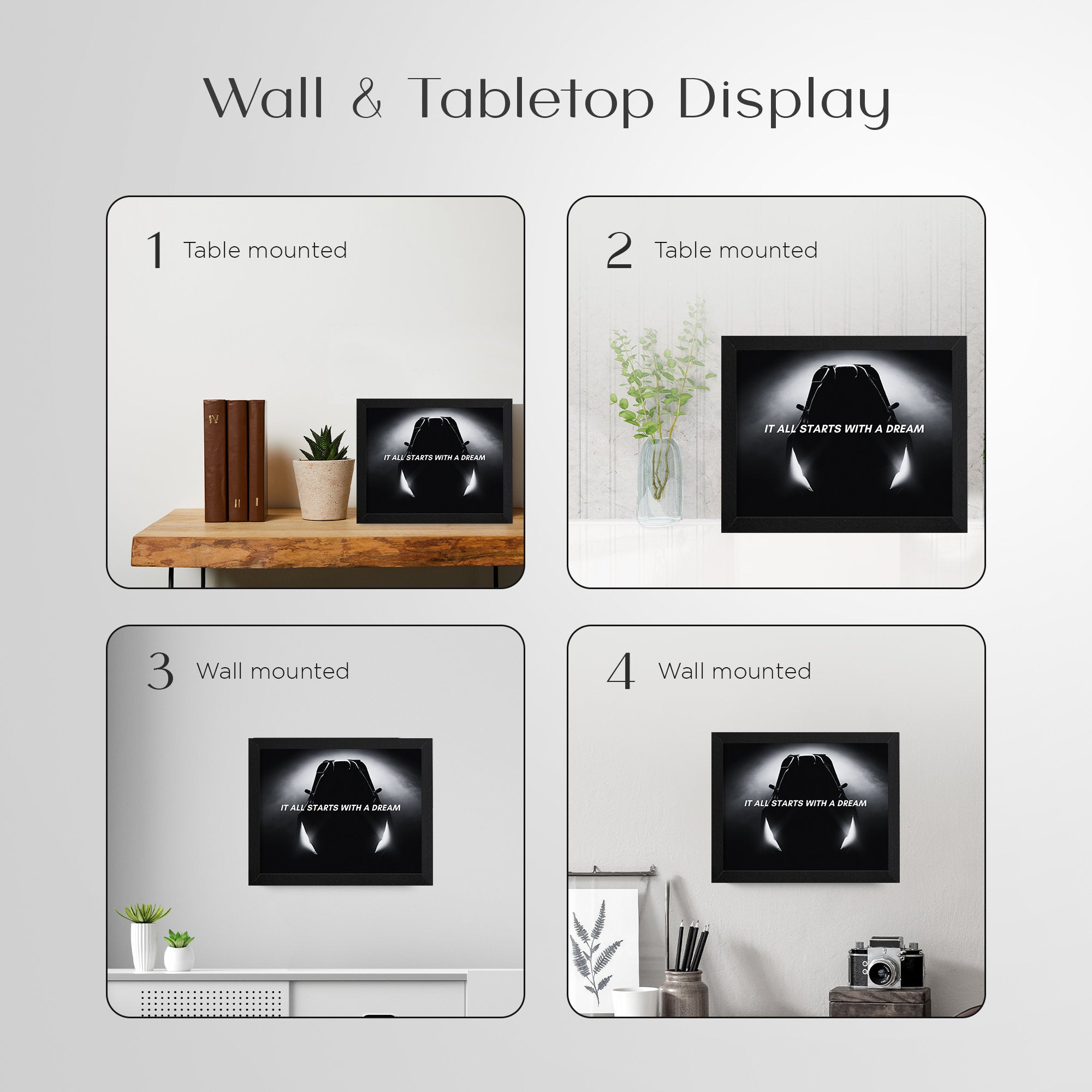 It all starts with a dream - Motivational Wall Art - Office Decor Entrepreneur