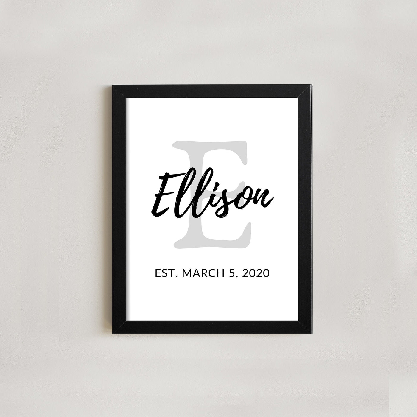 Personalized Last Name Wedding Sign: Framed Family Name Decor