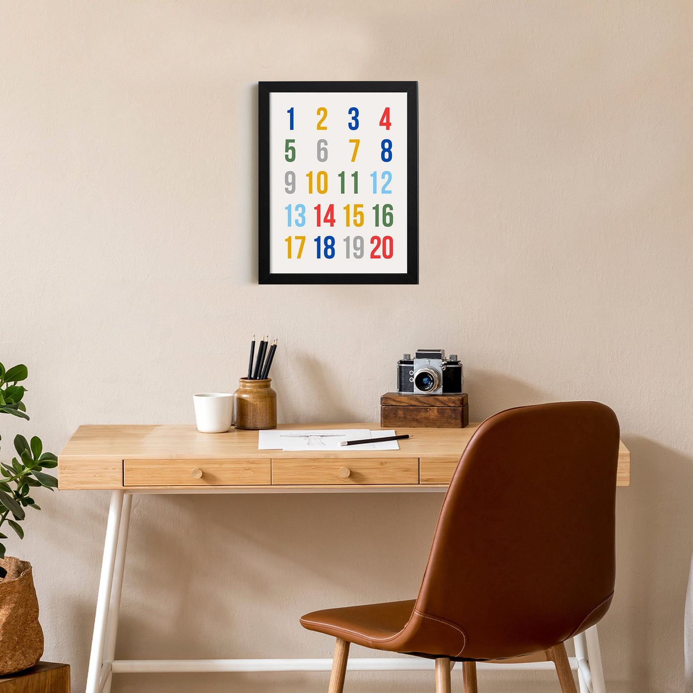 NUMBERS sign | Alphabet framed sign | Wall hanging | Kids room decor | Playroom wall decor | Classroom decor | Playroom sign