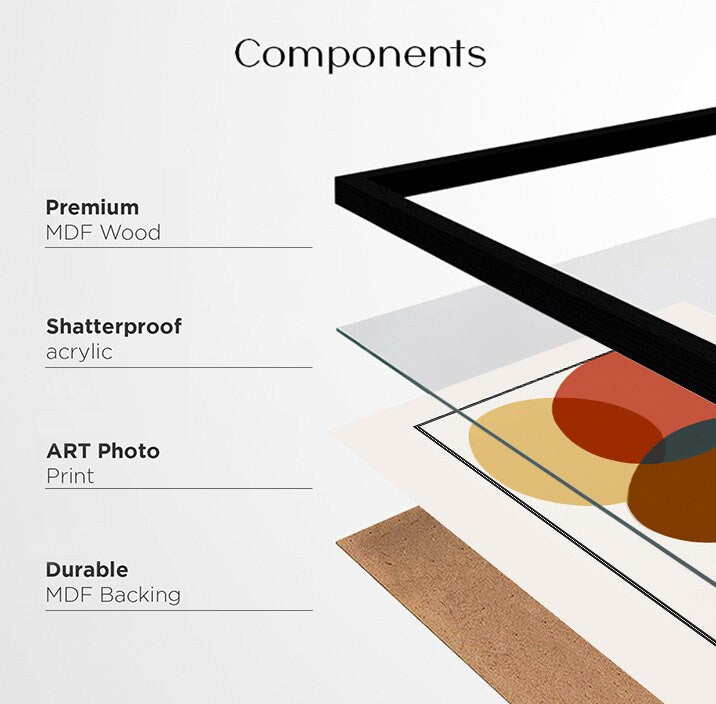 Abstract Wall Art - Abstract Geometric Wall Art Print - Modern Wall art - Framed Wall Art Set of 3 - Minimalist Gallery Wall Set
