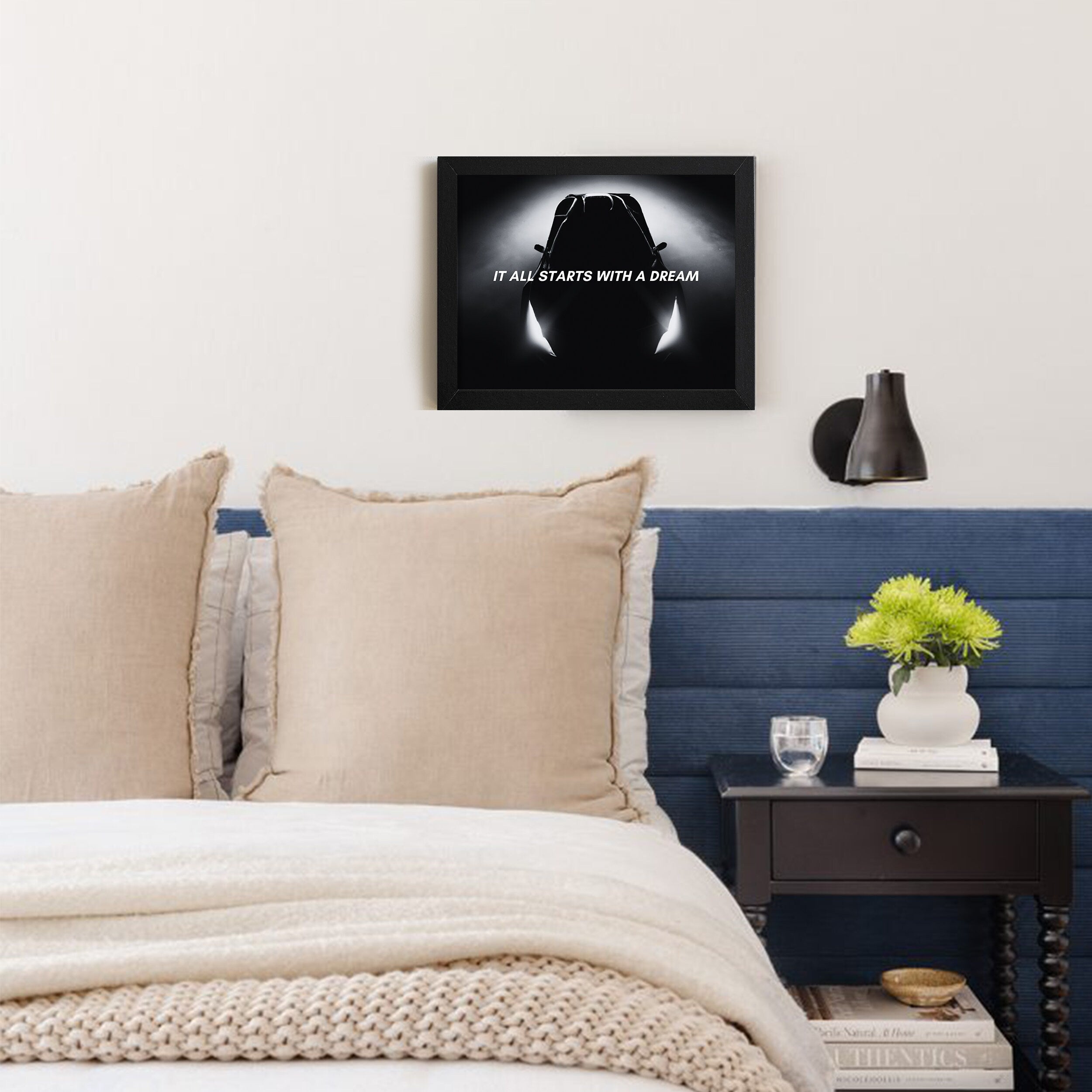 It all starts with a dream - Motivational Wall Art - Office Decor Entrepreneur