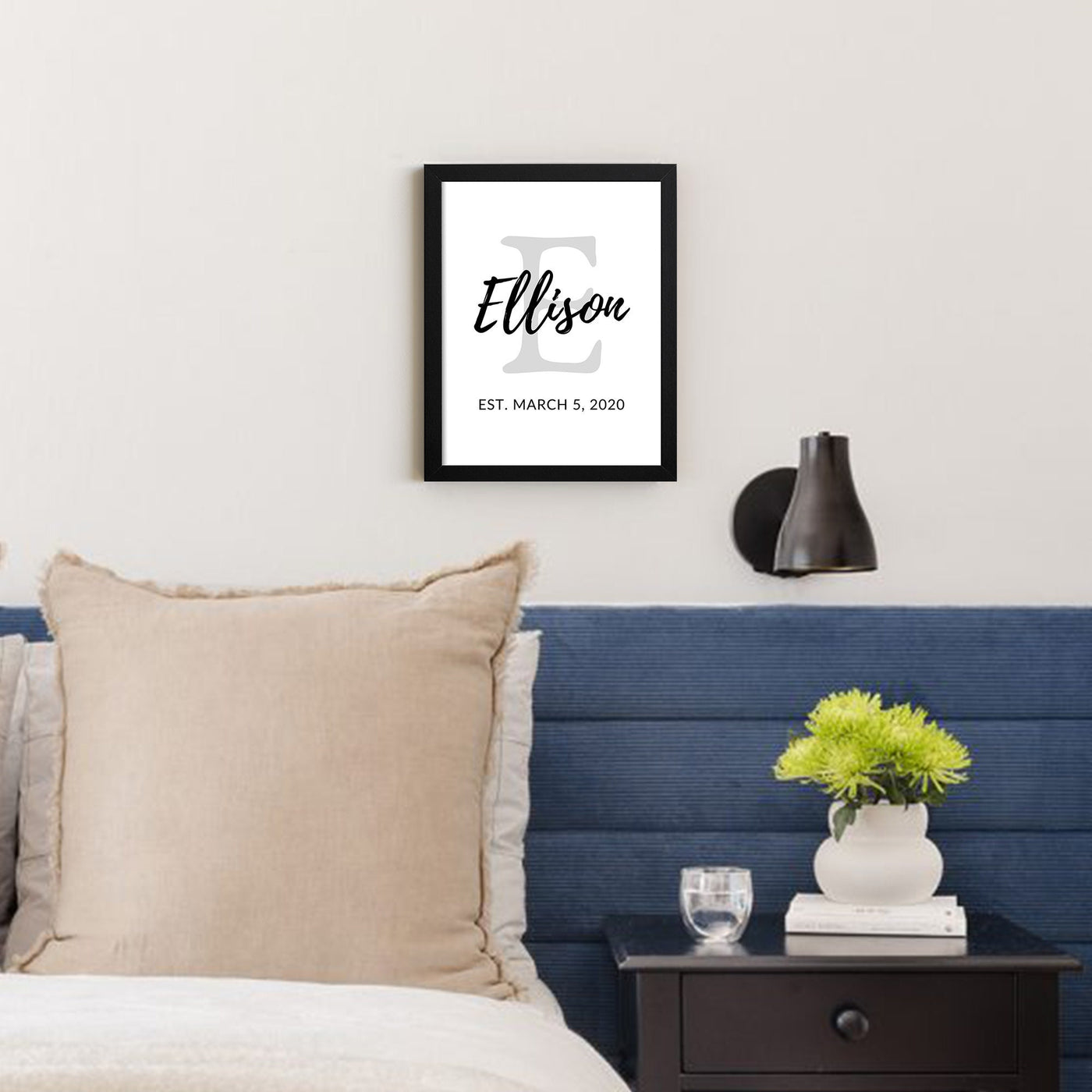 Personalized Last Name Wedding Sign: Framed Family Name Decor