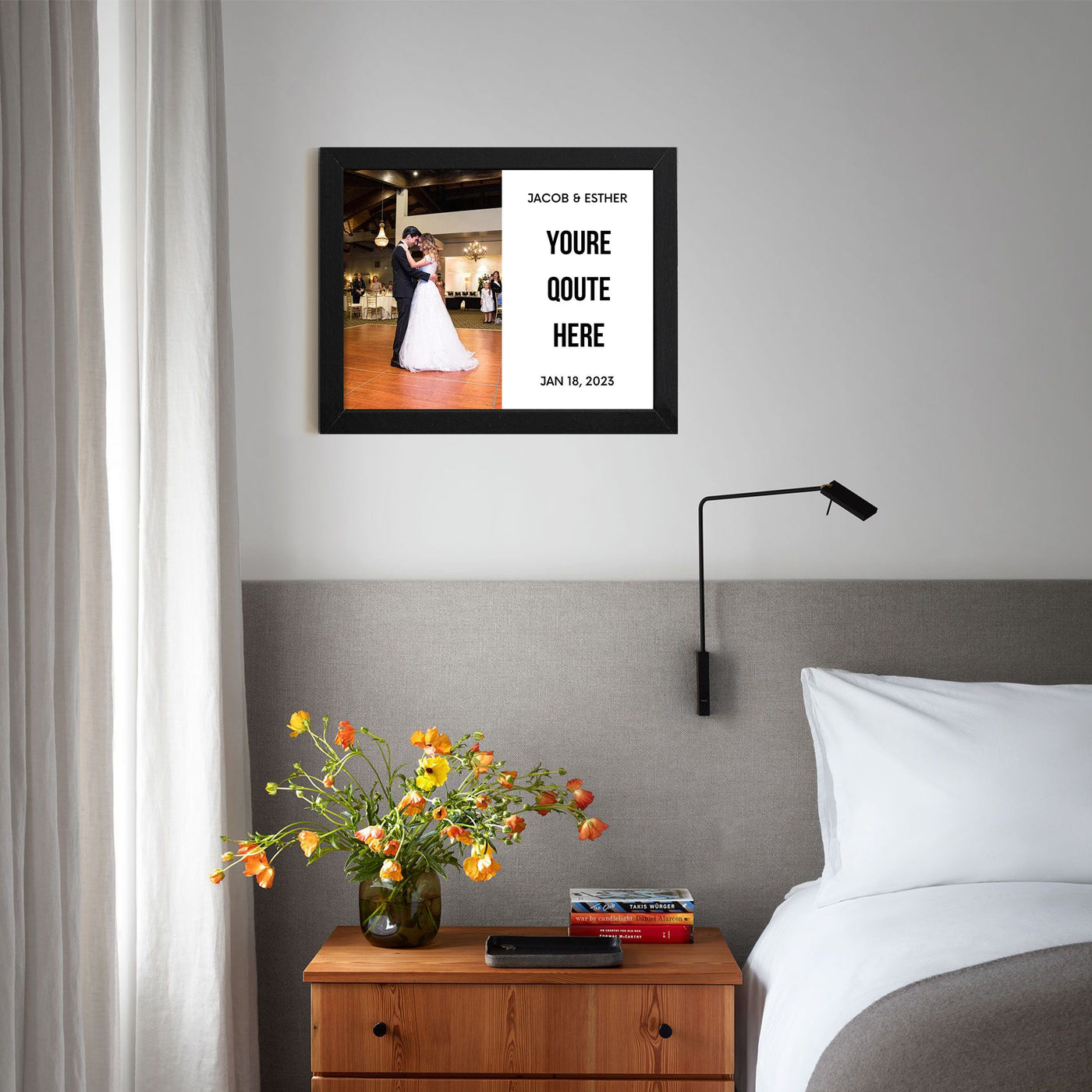 Custom Wedding Sign Framed - Anniversary Gift - custom framed Wedding Memory Wedding Anniversary Gift for Wife Husband Parents