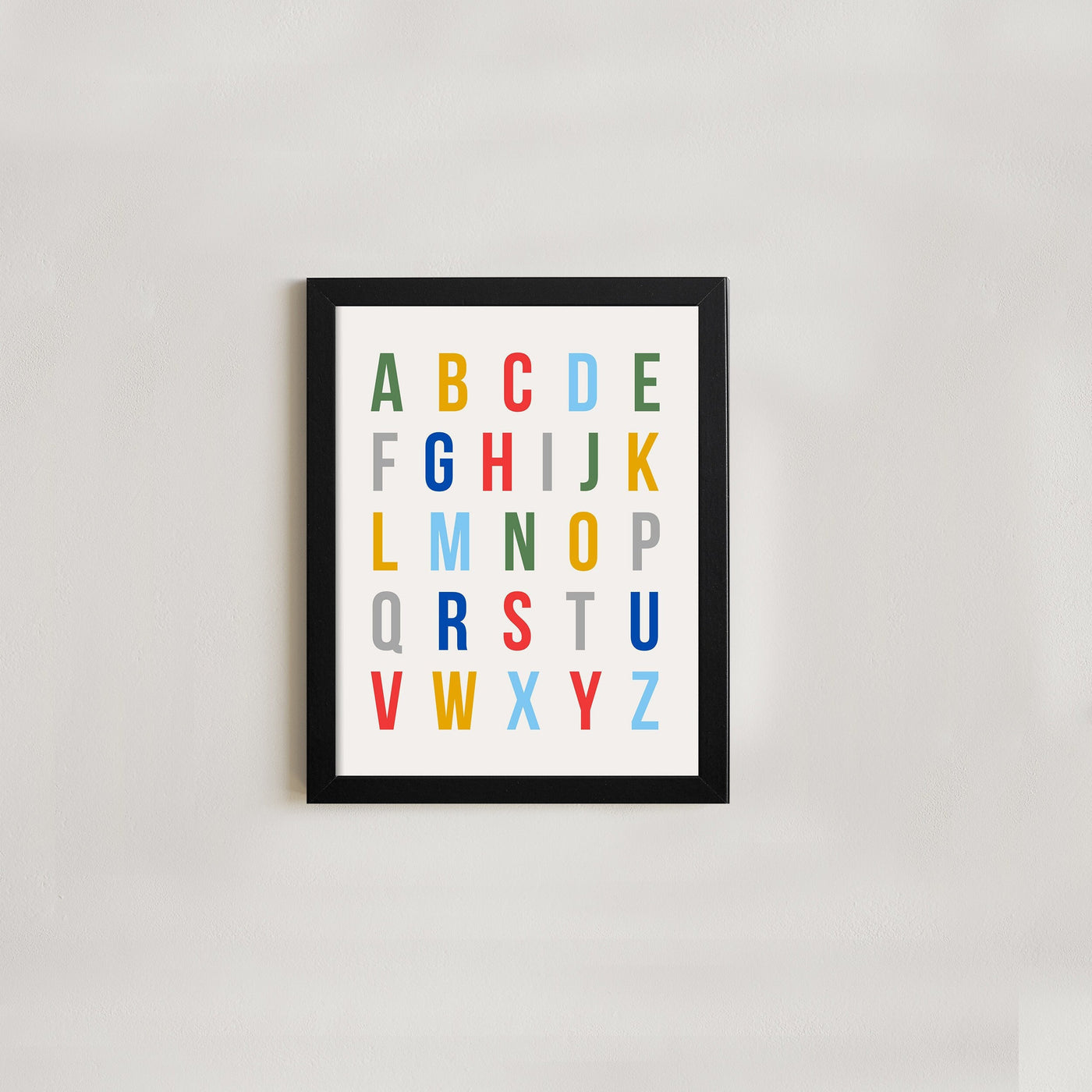 ABC sign | Alphabet framed sign | Wall hanging | Kids room decor | Playroom wall decor | Classroom decor | Playroom sign