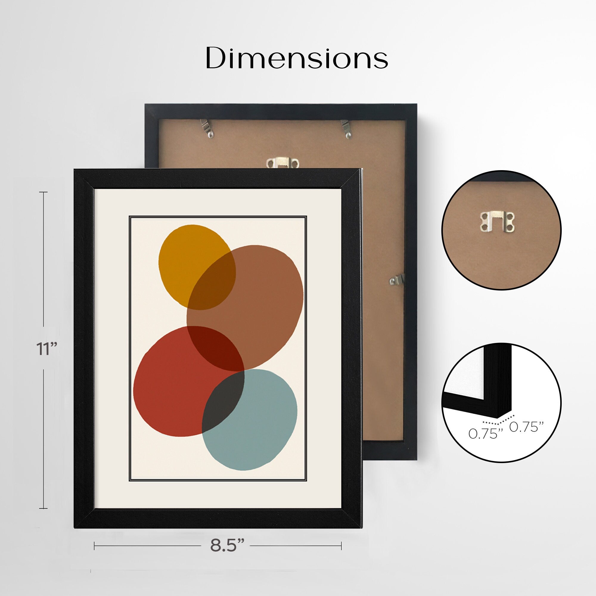 Abstract Wall Art - Abstract Geometric Wall Art Print - Modern Wall art - Framed Wall Art Set of 3 - Minimalist Gallery Wall Set