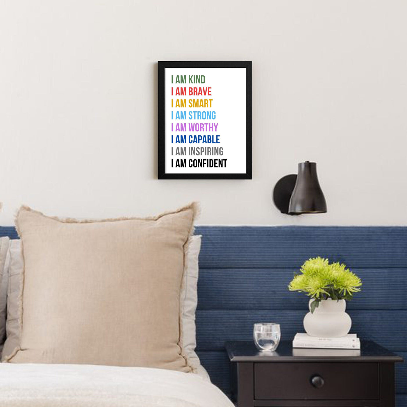 Affirmations for Kids - Inspirational wall art - wall decor for girls room - nursery decor Playroom Poster - Classroom Posters