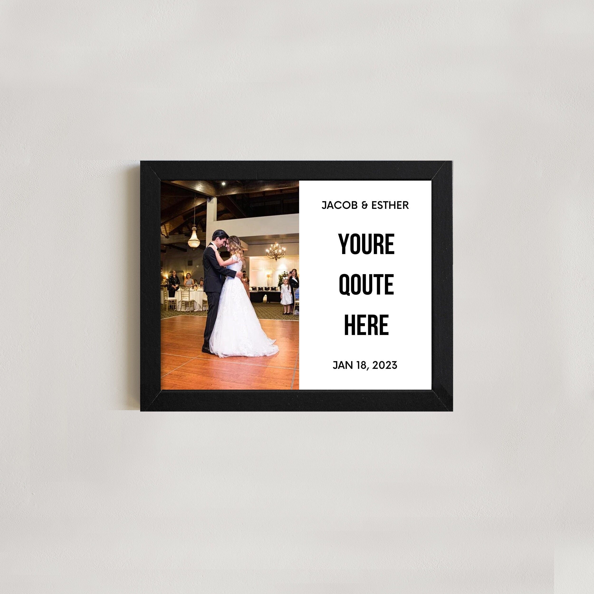 Custom Wedding Sign Framed - Anniversary Gift - custom framed Wedding Memory Wedding Anniversary Gift for Wife Husband Parents