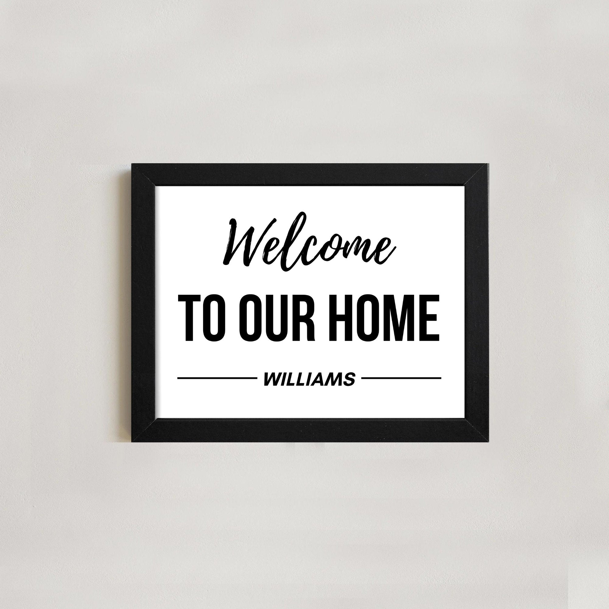 Welcome to our home - Personalized welcome to our home sign - Realtor gift for client -  Housewarming sign personalized