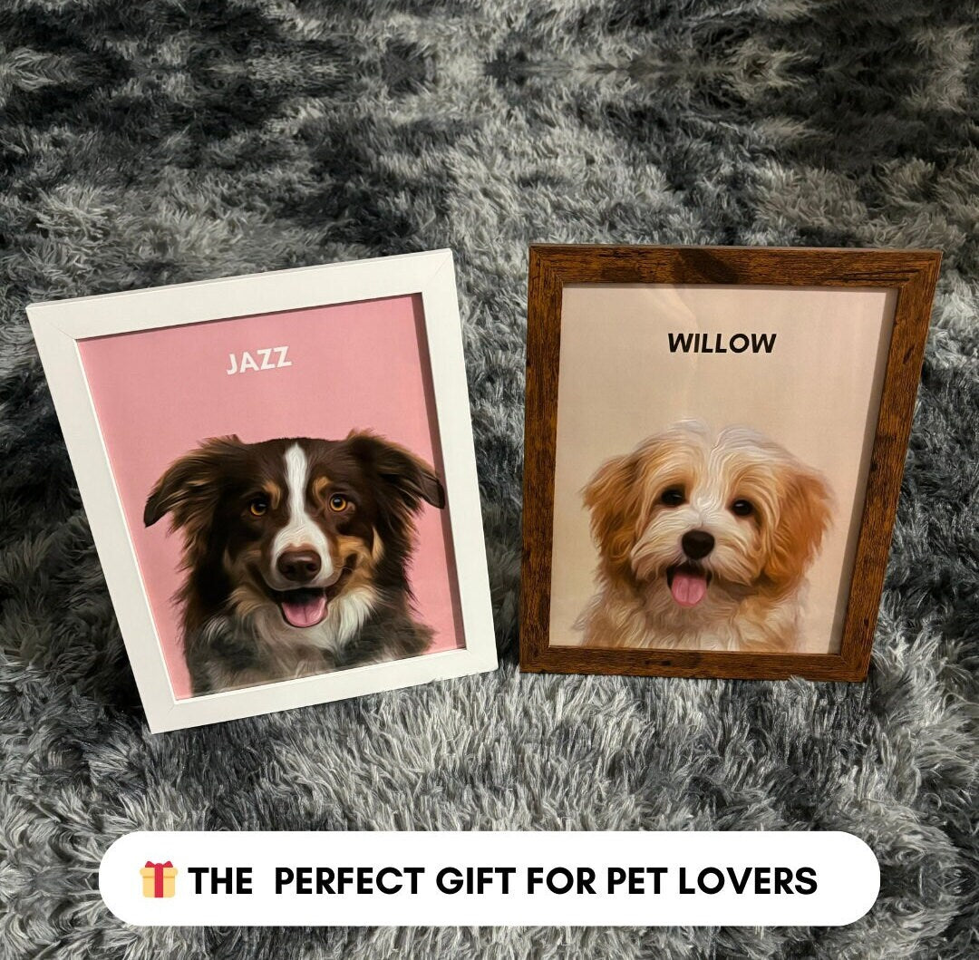 Custom Pet Portrait From Photo Custom Cat Portrait Custom Dog Portrait Pet Remembrance Gift Custom Dog Drawing Custom Dog Paintings