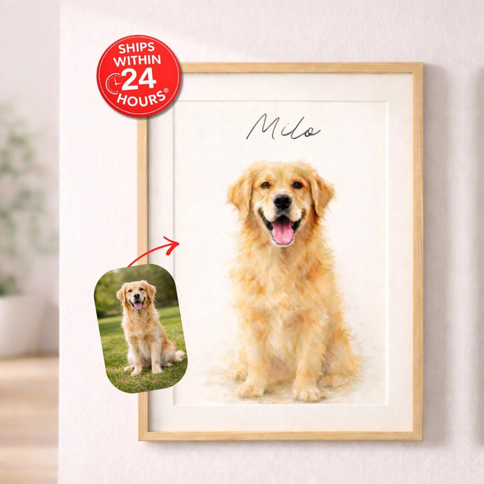 Custom Watercolor Pet Portraits Using Pet Photo, Personalized digital Dog Portraits, Cat Portraits, Custom Dog Portraits, Pet Memorial