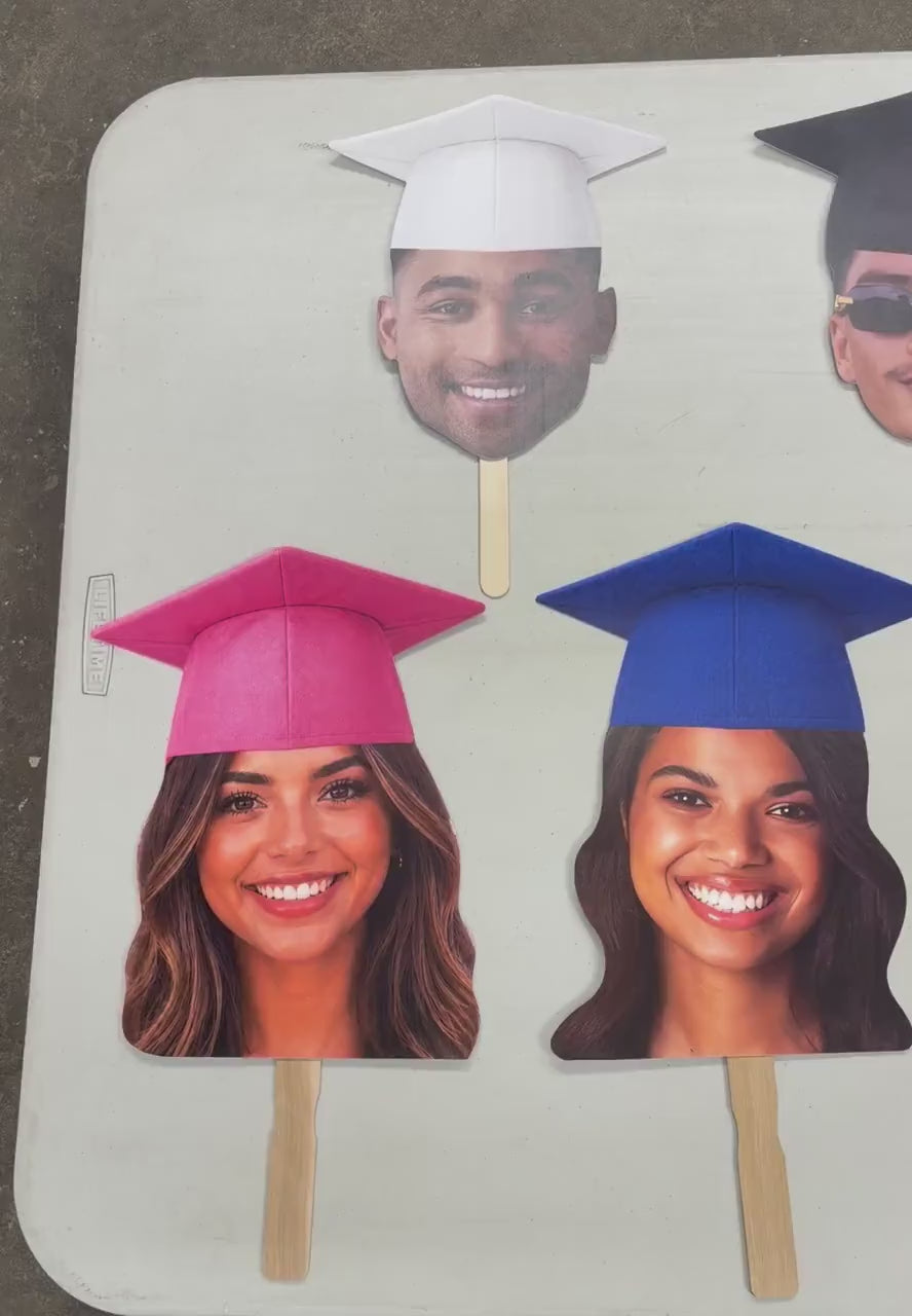 Graduation 2026 Big Heads on a Stick, Face on a Stick, Graduation Fan, Class of 2026, Fat Head Cut Out Sign, Gift for Graduate